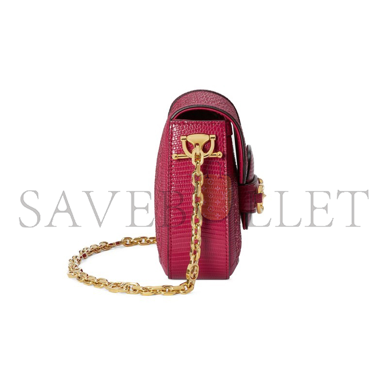 GUCCI HORSEBIT 1955 LIZARD-TEXTURED TRIM 675801 (20*14*5cm)